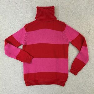 Isaac Mizrahi Red & Pink Striped Turtleneck Sweater - Isaac Mizrahi for Target